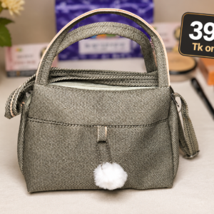 Elegant Ladies Handbag | Stylish Shoulder & Tote Bag | Premium Fabric | Grey | Tk 399 Only